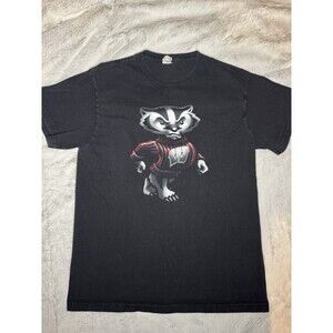 Vintage 90s University Of Wisconsin Badgers T Shirt Size Medium Delta Spooky